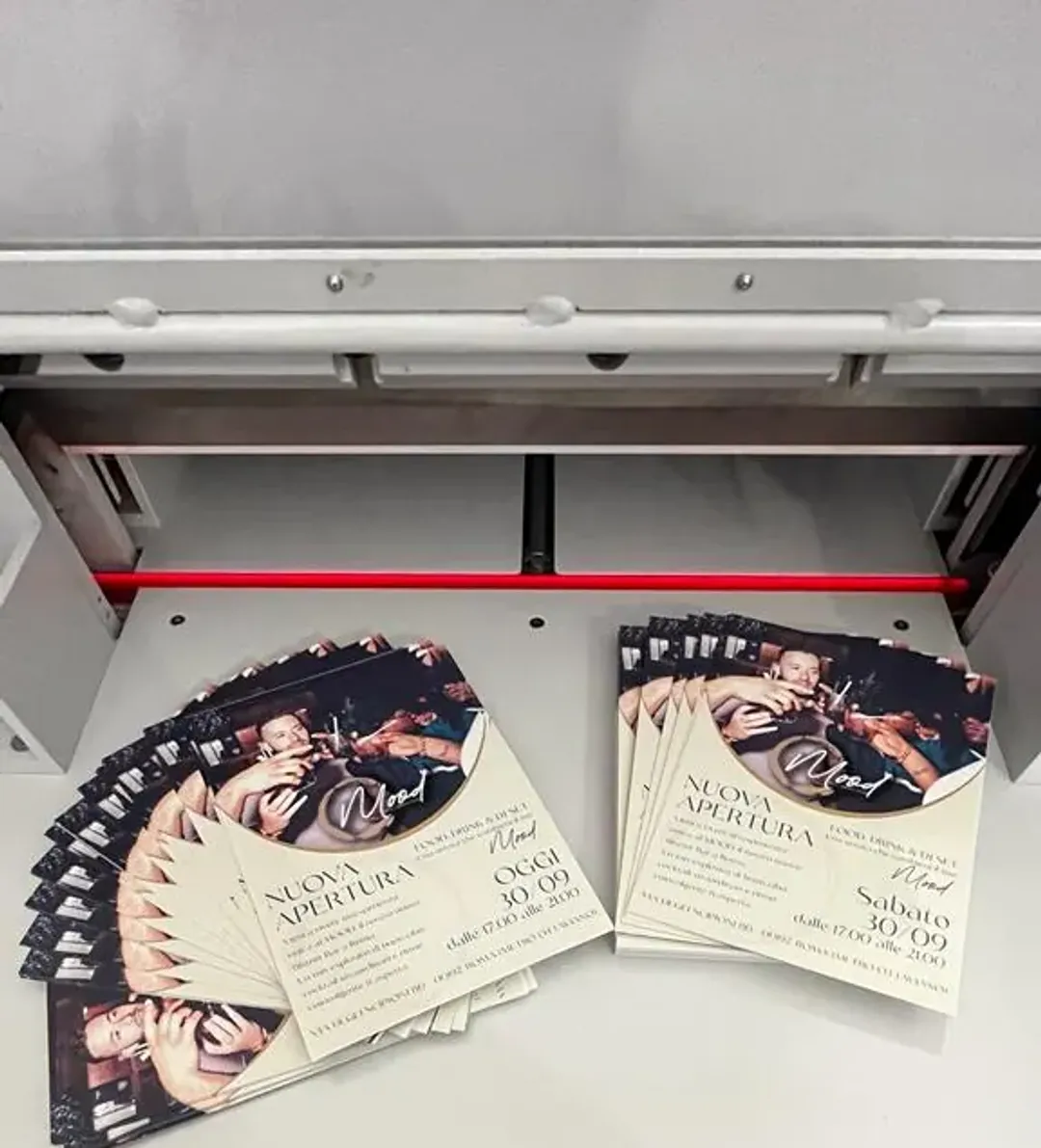 Colour flyers digitally printed by GUUG in Rome