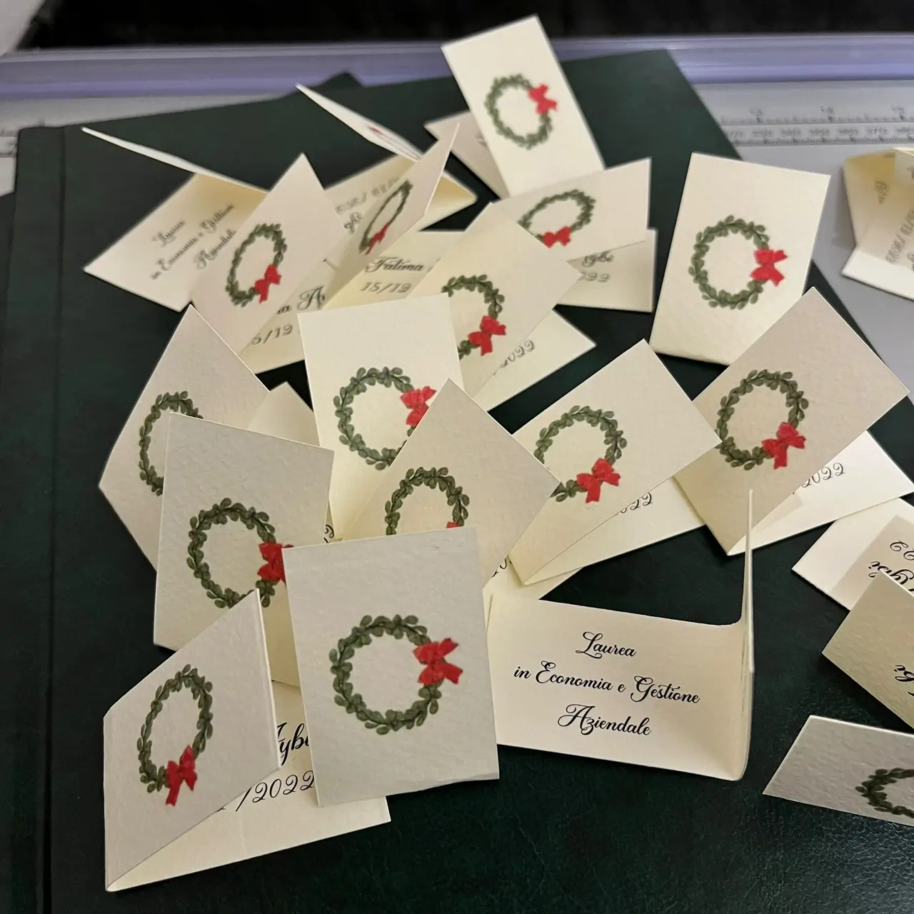 Bigliettini di ringraziamento personalizzati stampati da GUUG su carta pregiata