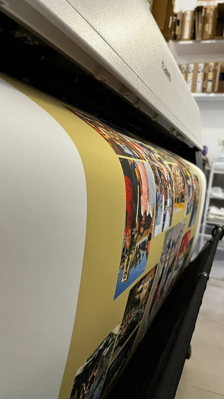 Plotter Canon TX-4000 in stampa nel laboratorio GUUG di Roma Prati: stampa fine art a 5 inchiostri Lucia su carta fotografica, lavorazione formato 107cm